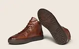 Thumbnail 3 of Oliver Sweeney Men's Defeza Hand-Finished Calf Leather Retro Trainers - Dark Tan