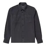 Thumbnail 1 of Oliver Sweeney Men's Lagos Garment Dyed Textured Cotton Overshirt - Slate Waffle