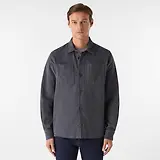 Thumbnail 2 of Oliver Sweeney Men's Lagos Garment Dyed Textured Cotton Overshirt - Slate Waffle
