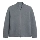 Thumbnail 1 of Oliver Sweeney Men's Lanark Boiled Merino Wool Bomber Jacket - Grey