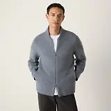 Thumbnail 2 of Oliver Sweeney Men's Lanark Boiled Merino Wool Bomber Jacket - Grey