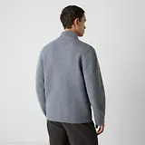 Thumbnail 4 of Oliver Sweeney Men's Lanark Boiled Merino Wool Bomber Jacket - Grey