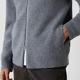 Thumbnail 6 of Oliver Sweeney Men's Lanark Boiled Merino Wool Bomber Jacket - Grey