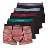 Thumbnail 1 of Paul Smith Men's 5 Pack Signature Stripe Mixed Organic-Cotton Boxer Briefs - Black