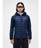 Thumbnail 2 of Peak Performance Men's Helium Down Hybrid Hooded Jacket - Blue Shadow