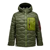 Thumbnail 1 of Peak Performance Men's Helium Utility Down Hooded Jacket - Pine Needle/Mosswood
