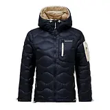 Thumbnail 1 of Peak Performance Women's Helium Utility Down Hooded Jacket - Black/Sand Fog