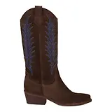 Thumbnail 1 of Penelope Chilvers Women's Goldie Suede Embroidered Boots - Bitter Chocolate