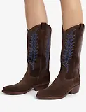 Thumbnail 2 of Penelope Chilvers Women's Goldie Suede Embroidered Boots - Bitter Chocolate