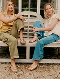 Thumbnail 6 of Penelope Chilvers Women's Heeled Shepherdess Metallic Leather Sandals - Gold