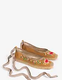 Thumbnail 2 of Penelope Chilvers Women's Allegra Butterfly Embroidered Satin Espadrilles - Honey