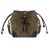 Thumbnail 1 of Penelope Chilvers Women's Suede Fortune Teller Bag - Bitter Chocolate/Khaki
