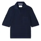 Thumbnail 1 of Peregrine Men's Island Crochet Polo Shirt - Navy