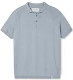 Thumbnail 1 of Peregrine Men's Jones Made In England Cotton Polo Shirt 2.0 - Washed Denim