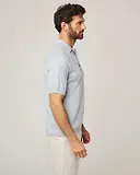 Thumbnail 3 of Peregrine Men's Jones Made In England Cotton Polo Shirt 2.0 - Washed Denim