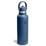 Thumbnail 2 of Hydro Flask 21oz (621ml) Standard Mouth Bottle with Flex Straw Cap - Harbour Blue