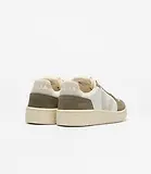 Thumbnail 3 of Veja Men's V 82 Grained Leather Trainers - White Natural Kaki