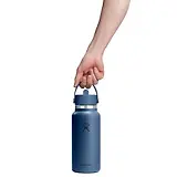 Thumbnail 3 of Hydro Flask 32oz (946ml) Wide Mouth Bottle with Flex Straw Cap - Harbour Blue