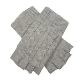 Thumbnail 1 of Dents Women's Fingerless Cable Knit Gloves - Dove Grey