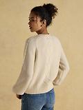 Thumbnail 3 of Joules Women's Rafferty Cable Knit Cardigan - Cream