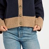 Thumbnail 4 of Joules Women's Nora Knitted Cardigan - Navy/Tan