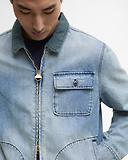 Thumbnail 6 of Barbour International Men's Meteor Washed Denim Overshirt - Vintage