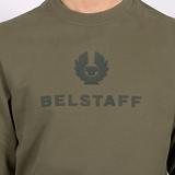 Thumbnail 2 of Belstaff Men's Cotton Fleece Signature Crewneck Sweatshirt - Surplus Green