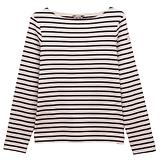 Thumbnail 1 of Joules Women's Harbour Long Sleeve Top - Cream/Navy Stripe