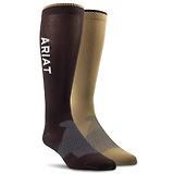 Thumbnail 1 of Ariat Women's AriatTEK Essential Performance 2 Pack Socks - Multi Brown