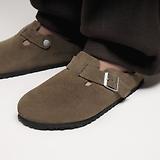Thumbnail 4 of Birkenstock Boston Soft Footbed Suede Leather Narrow Clogs - Dark Tea Tonal