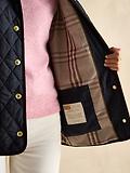 Thumbnail 10 of Joules Women's Quinn Showerproof Diamond Quilted Coat - Navy