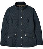 Thumbnail 1 of Joules Women's Allendale Showerproof Diamond Quilted Coat - Navy Blue