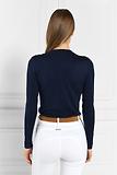 Thumbnail 4 of Holland Cooper Women's Buttoned Knit Crew Neck - Ink Navy
