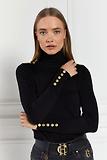 Thumbnail 4 of Holland Cooper Women's Buttoned Knit Roll Neck - Black