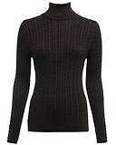 Thumbnail 1 of Holland Cooper Women's Seattle Roll Neck Cable Knit - Fern Green