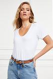Thumbnail 9 of Holland Cooper Women's Relax Fit V-Neck Tee - White