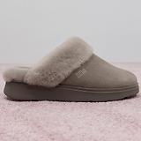 Thumbnail 1 of FitFlop Women's GEN-FF Shearling Suede Slippers - Taupe