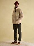 Thumbnail 6 of Joules Men's Billy Quarter Zip Borg Fleece Sweatshirt - Cream