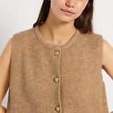 Thumbnail 3 of Joules Women's Holly Knitted Button Vest - Camel
