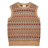 Thumbnail 1 of Joules Women's Woodland Crew Neck Intarsia Knitted Vest - Oatmeal
