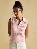 Thumbnail 2 of Joules Women's Janey Collar Cable Knit Tank - Pink