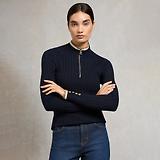 Thumbnail 2 of Holland Cooper Women's Zoe Quarter Zip Knit - Ink Navy