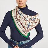 Thumbnail 2 of Joules Women's Bloomfield Silk Scarf - Cream