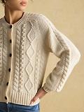 Thumbnail 5 of Joules Women's Rafferty Cable Knit Cardigan - Cream