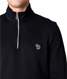 Thumbnail 4 of Paul Smith Men's Regular Fit Zebra Half-Zip Sweatshirt - Black