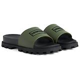 Thumbnail 2 of Hunter Unisex Vegan Synthetic Logo Sliders - Lichen Green