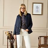 Thumbnail 2 of Joules Women's Quinn Showerproof Diamond Quilted Coat - Navy