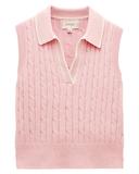 Thumbnail 1 of Joules Women's Janey Collar Cable Knit Tank - Pink