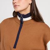 Thumbnail 5 of Joules Women's Varsity Colourblock Quarter Zip Jumper - Tan Brown