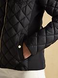 Thumbnail 7 of Joules Women's Braemar Luxe Showerproof Diamond Quilted Coat - Black